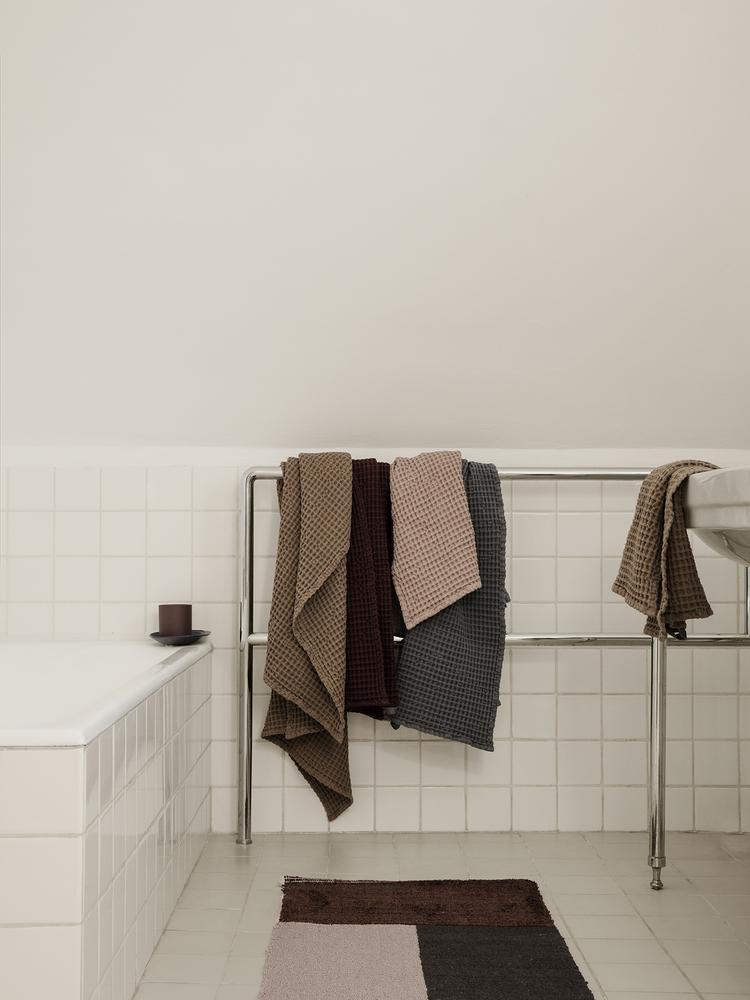 Organic Hand Towel in Dusty Rose by Ferm Living