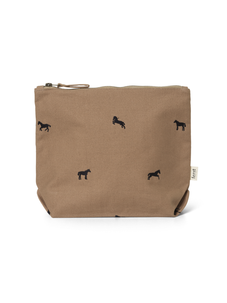 Horse Embroidery Bag in Large Tan by Ferm Living