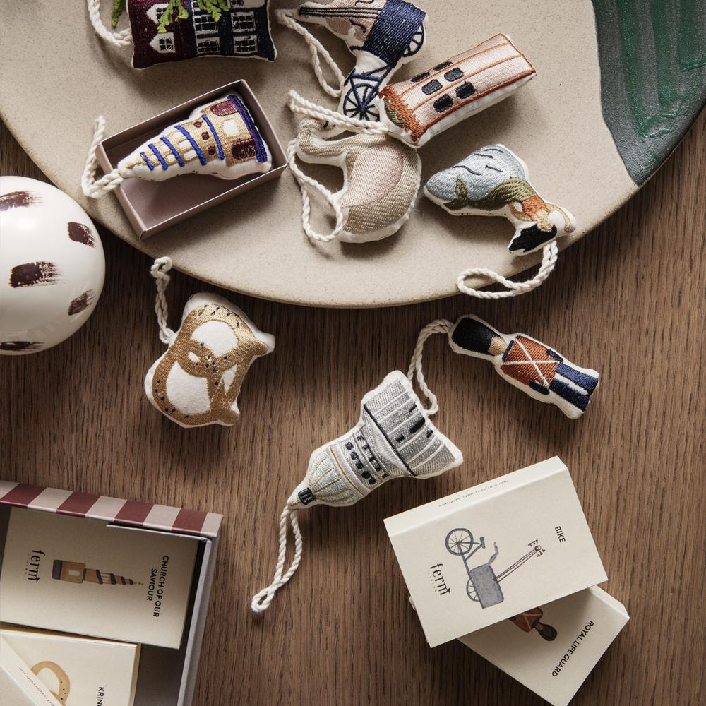 Copenhagen Embroidered Ornaments - The Round Tower by Ferm Living by Ferm Living