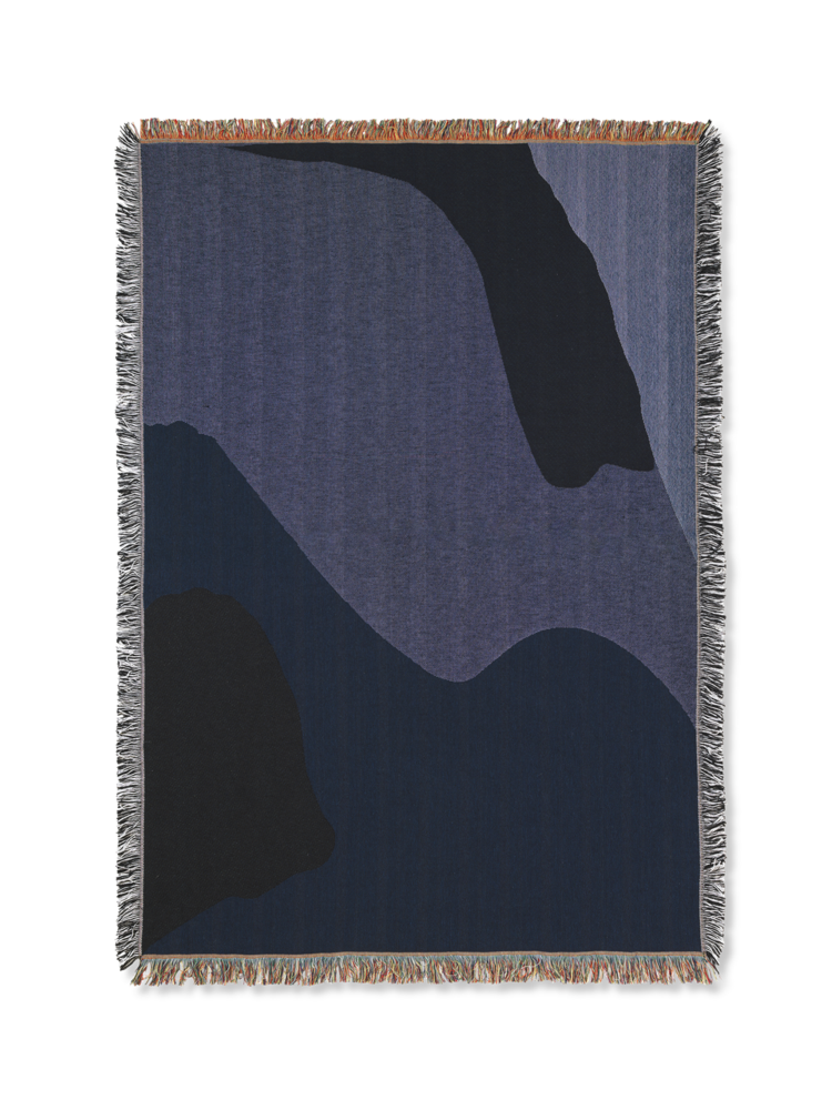 Vista Blanket in Dark Blue by Ferm Living