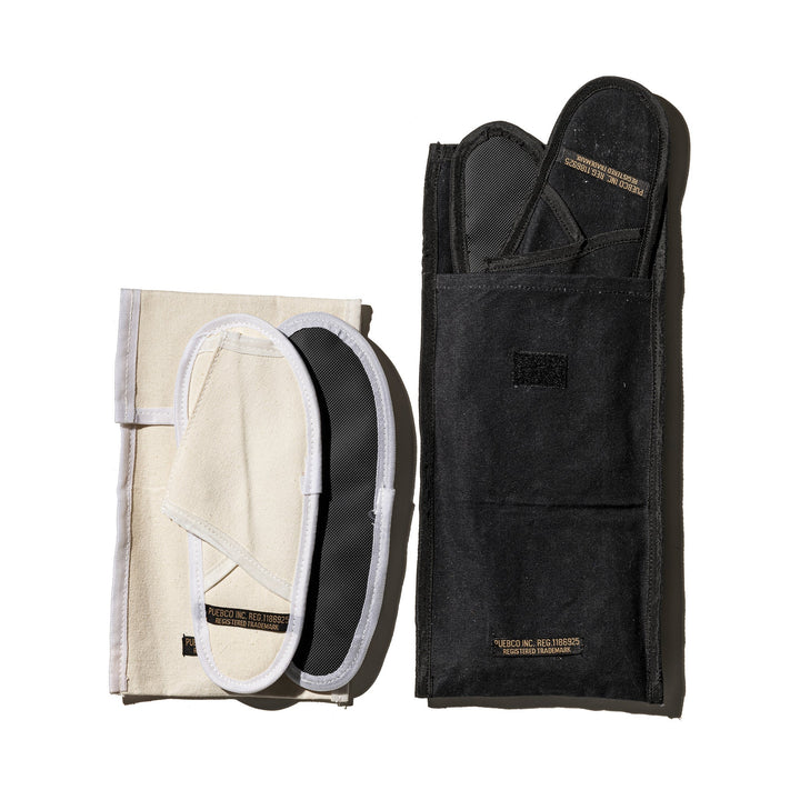 Waxed Canvas Portable Slipper - Small - Off White
