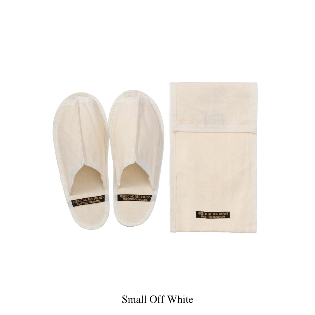 Waxed Canvas Portable Slipper - Large - Off White