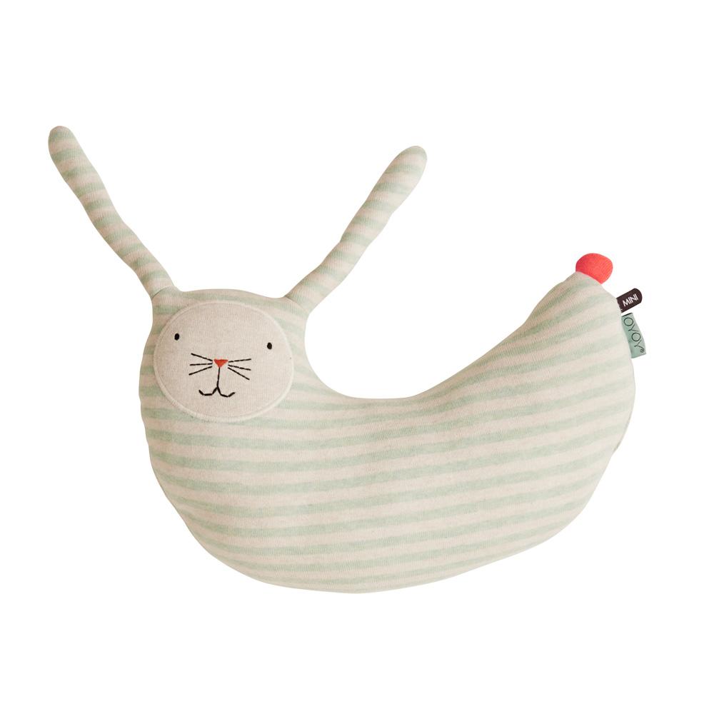 Rabbit Peter Cushion in Minty / White