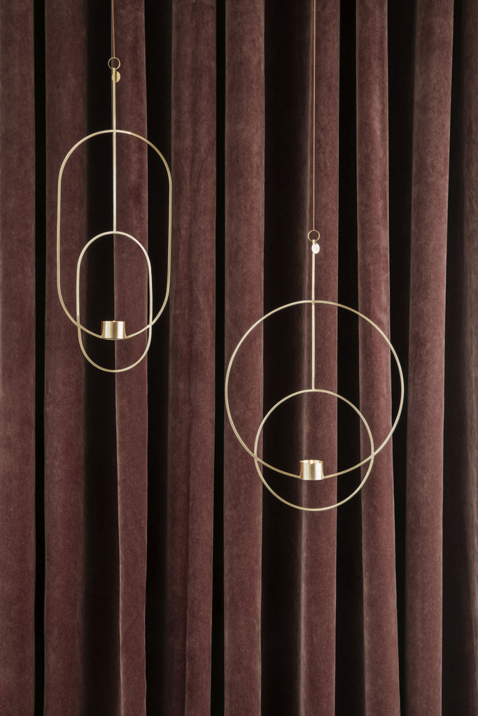 Circular Hanging Tealight Deco in Brass by Ferm Living