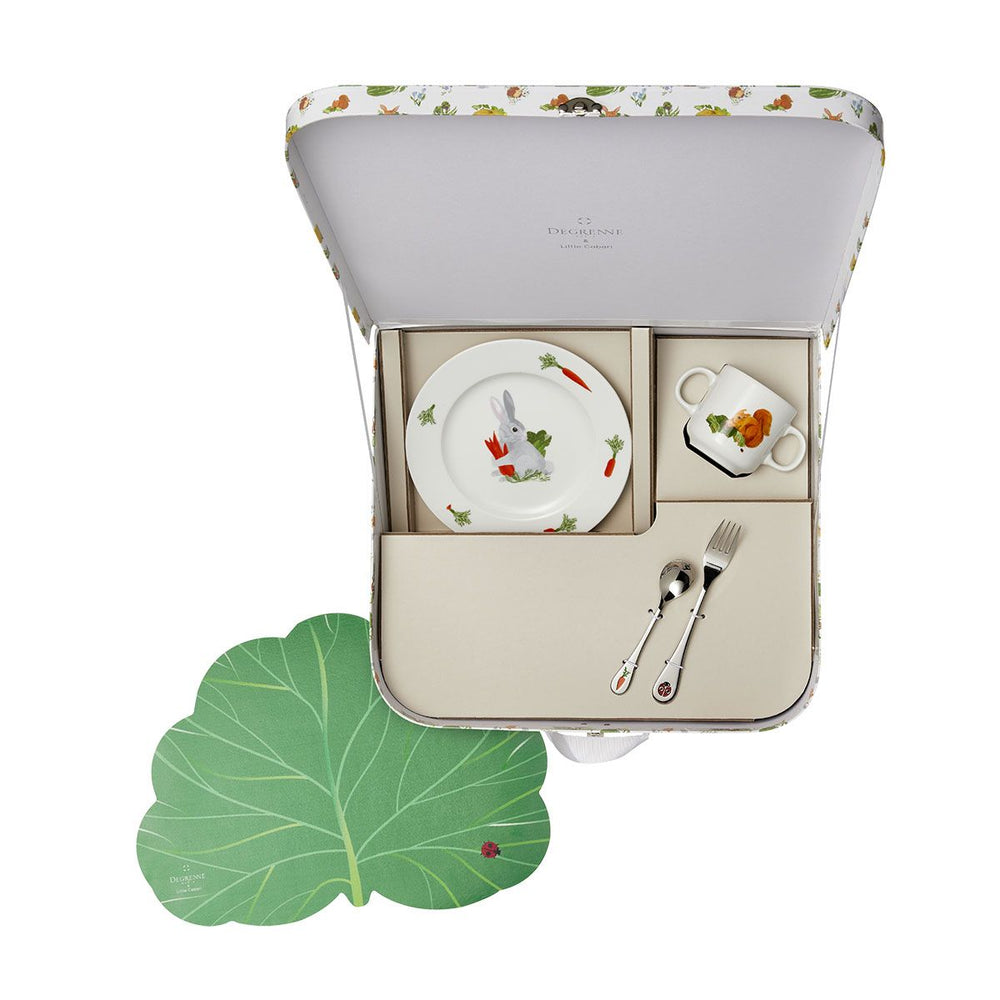 Friends of the Vegetable Garden Suitcase Plate & Mug Set  by Degrenne Paris