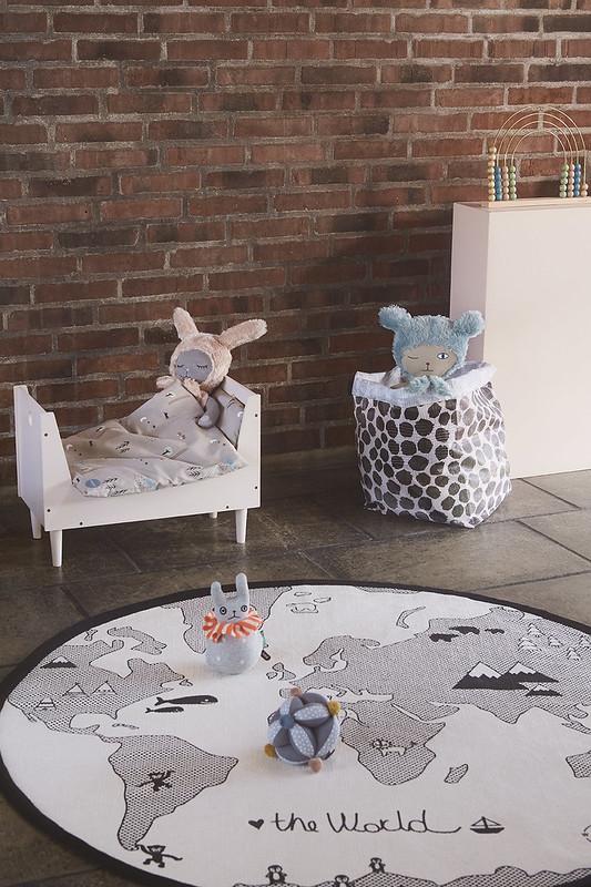 Rabbit Roly Poly in Light Grey
