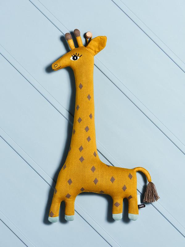 Noah Giraffe Cushion in Curry