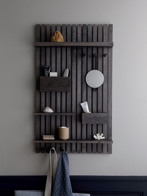 Wooden Multi Shelf in Stained Black by Ferm Living