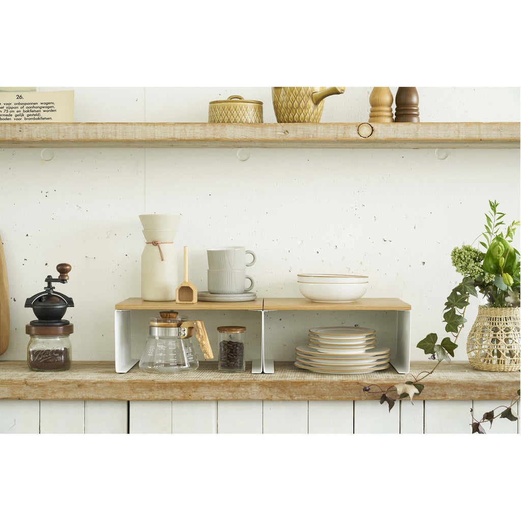 Tosca Wood-Top Stackable Kitchen Rack - Small by Yamazaki