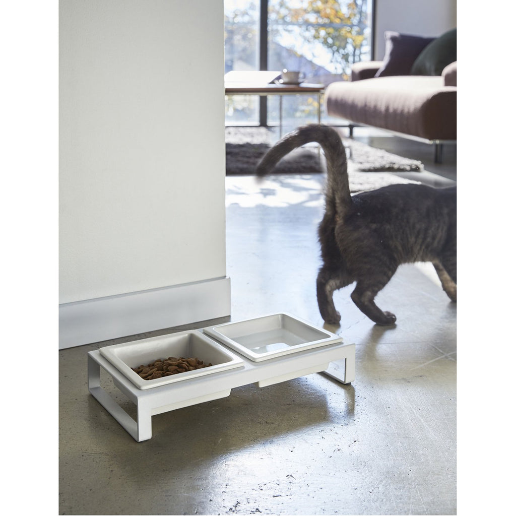 Tower Pet Food Bowl with Stand by Yamazaki