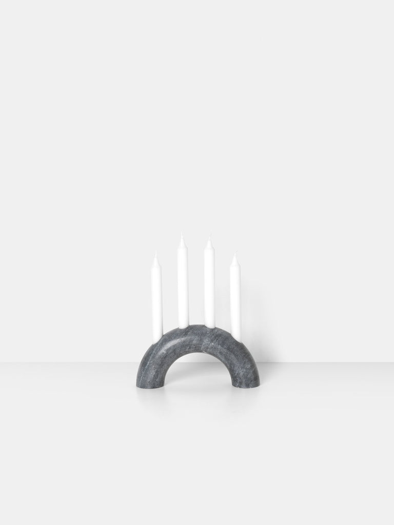 Bow Candle Holder in Black by Ferm Living