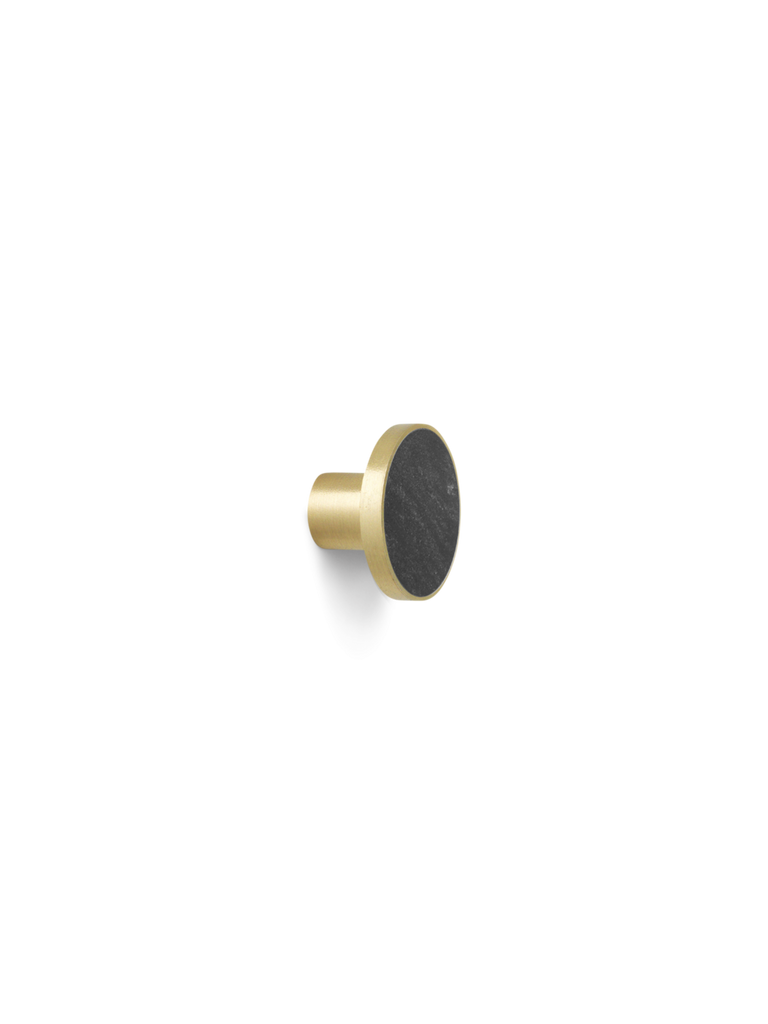 Brass Hook with Black Marble in Various Sizes by Ferm Living