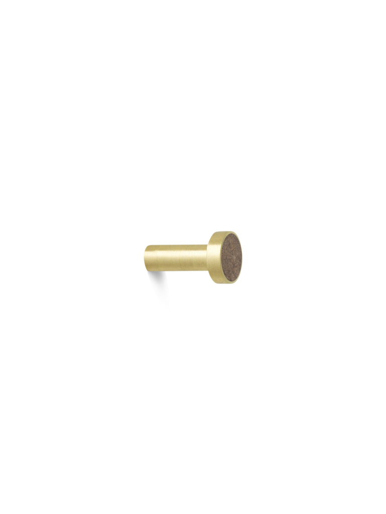 Brass Hook with Brown Marble in Various Sizes by Ferm Living