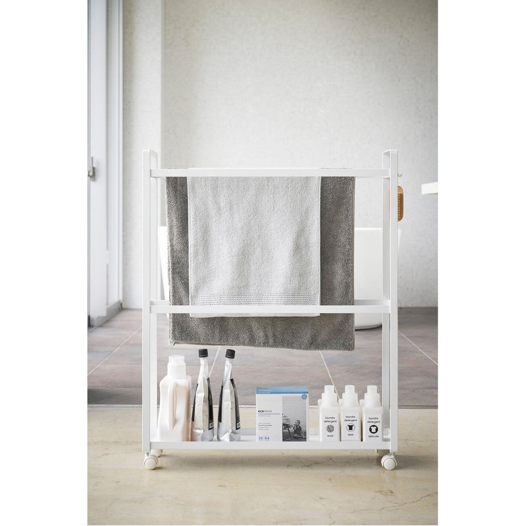 Tower Towel Rack and Bath Cart by Yamazaki