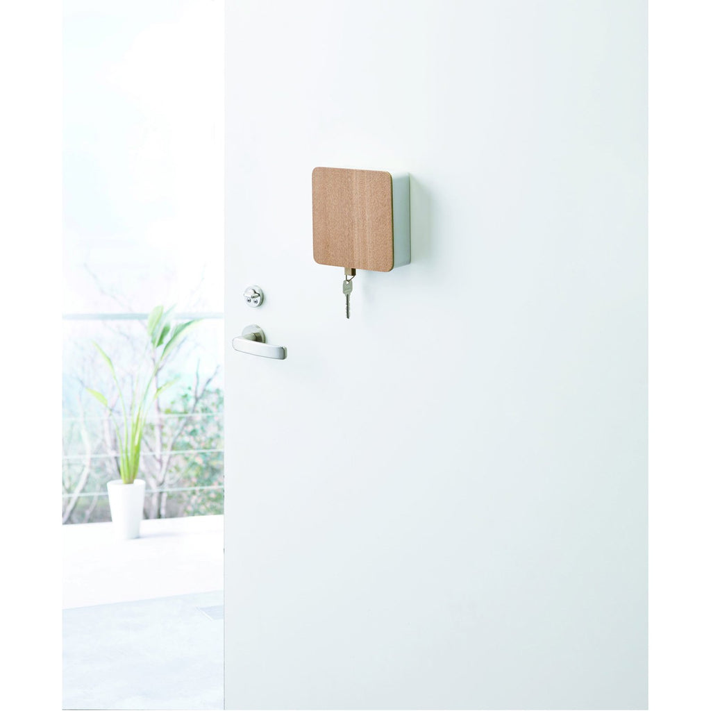 Rin Square Magnet Key Cabinet - Wood Accent by Yamazaki