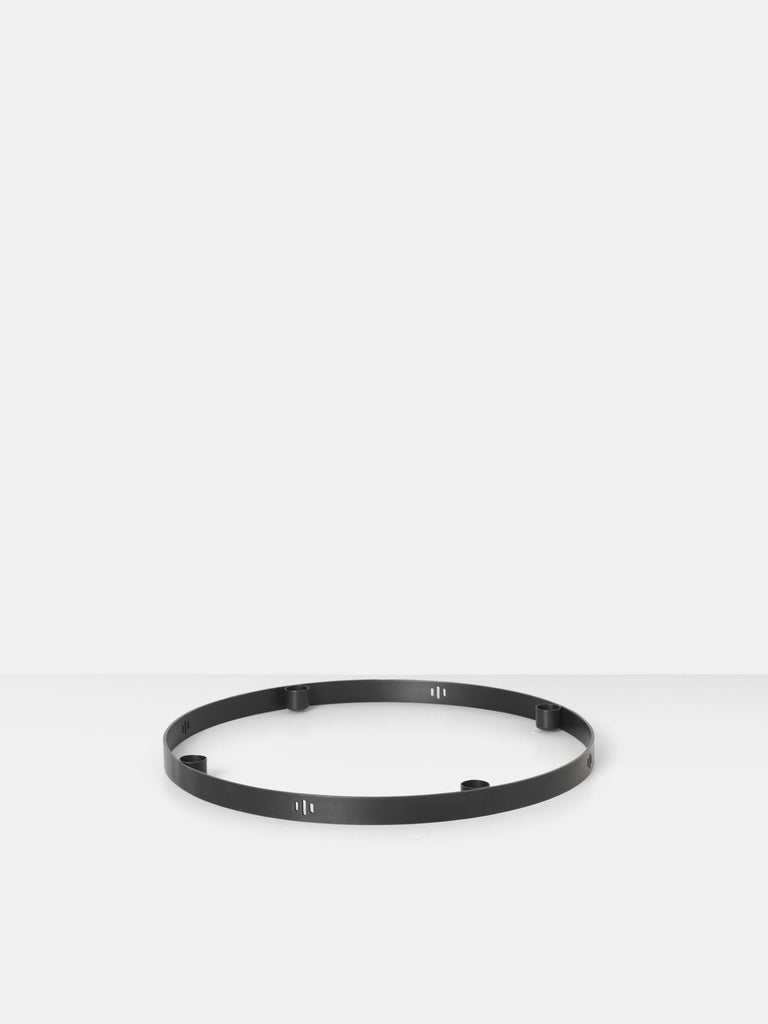 Candle Holder Circle in Black Brass by Ferm Living