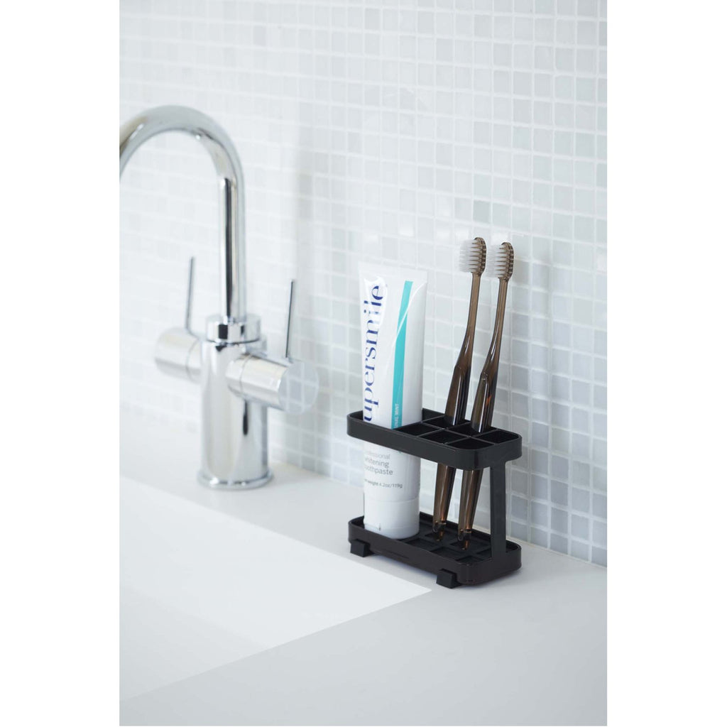 Tower Toothbrush Stand - Metal and Silicone by Yamazaki