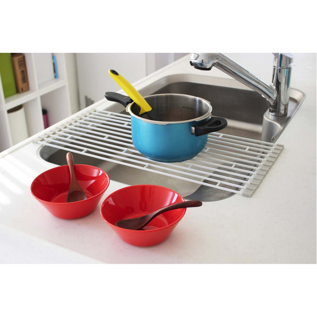 Plate Over the Sink Folding Drying Rack by Yamazaki