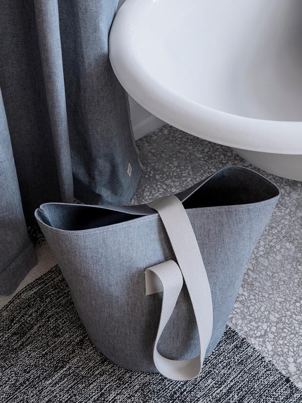 Medium Chambray Basket in Blue by Ferm Living