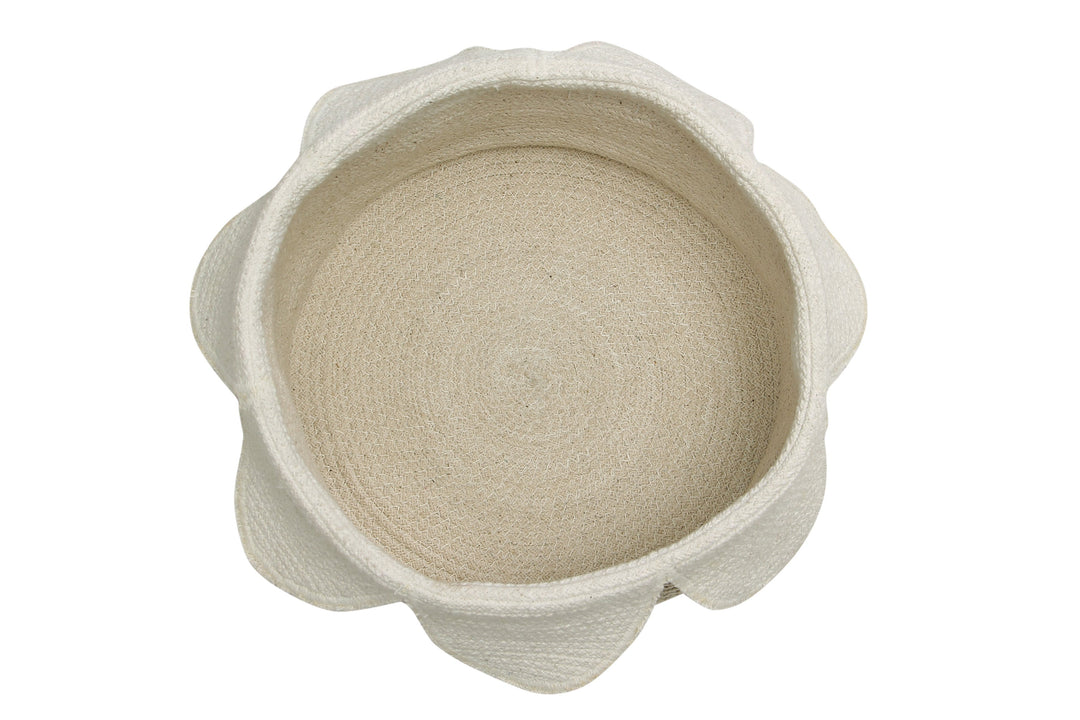 Petals Basket in Ivory & Natural