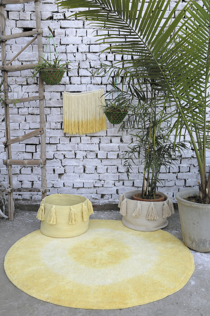 Tassels Basket in Natural design by Lorena Canals