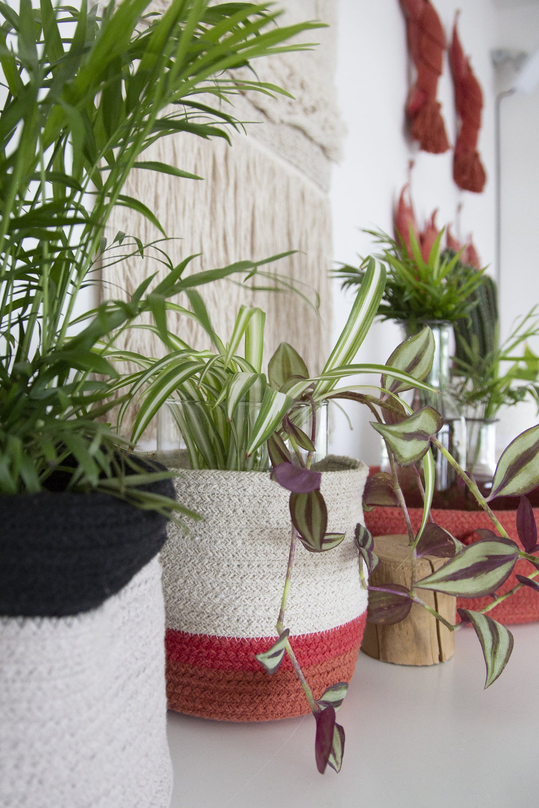 Mini Tricolor Basket in Natural