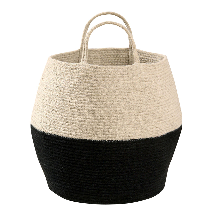 Zoco Basket in Black & Natural design by Lorena Canals