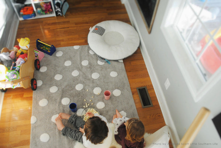 Polka Dots Rug in Grey & White design by Lorena Canals