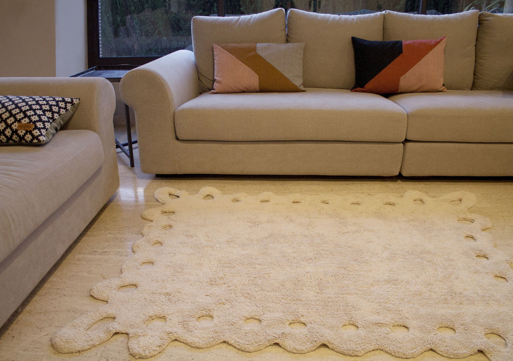 Lace Rug in Beige design by Lorena Canals