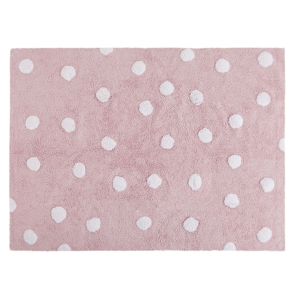 Polka Dots Rug in Pink & White design by Lorena Canals