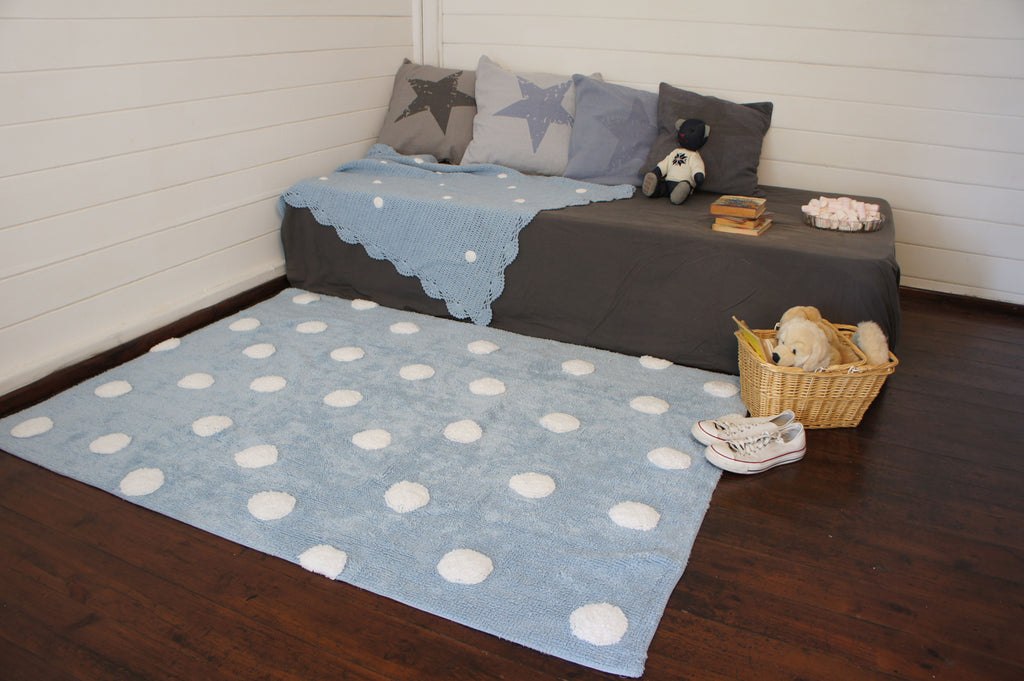 Polka Dots Rug in Blue & White design by Lorena Canals