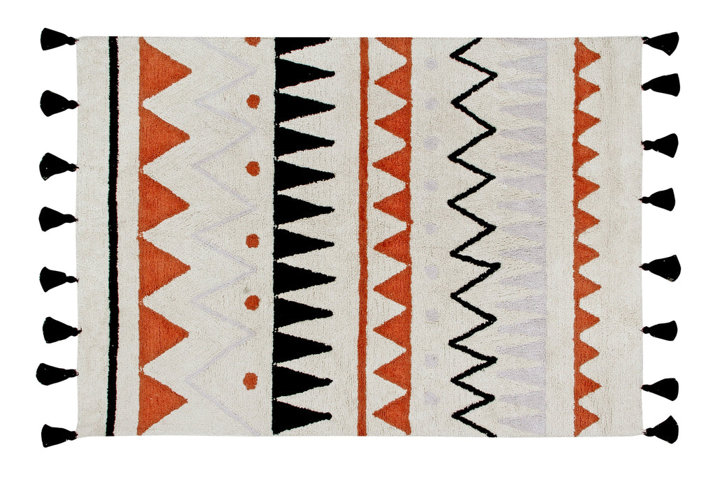 Azteca Natural Rug in Terracota design by Lorena Canals