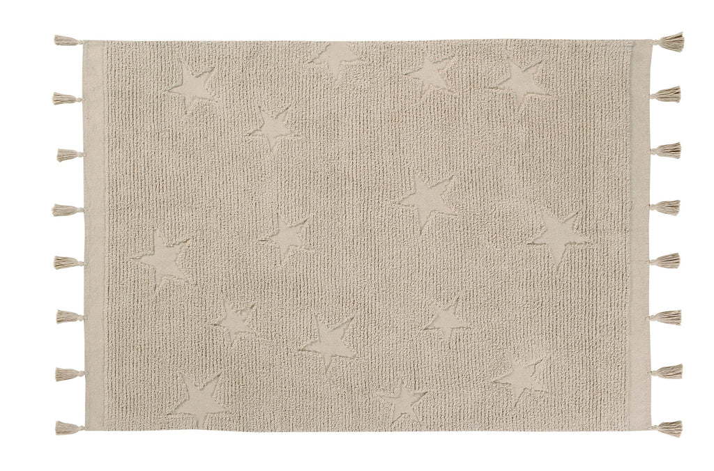 Hippy Stars Rug in Natural design by Lorena Canals