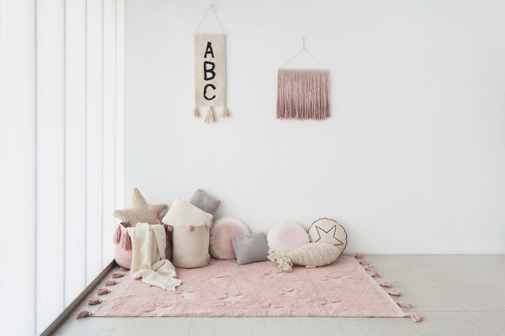 Hippy Stars Rug in Vintage Nude design by Lorena Canals