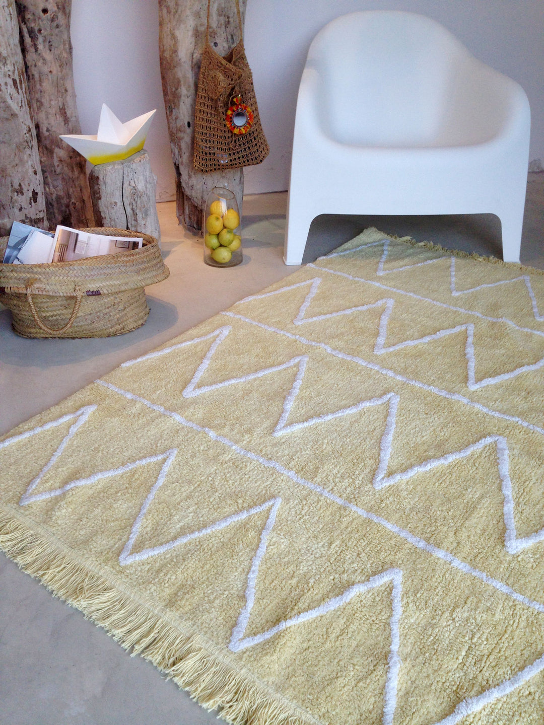 Hippy Rug in Yellow design by Lorena Canals