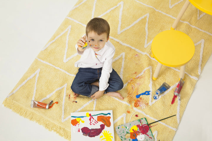 Hippy Rug in Yellow design by Lorena Canals