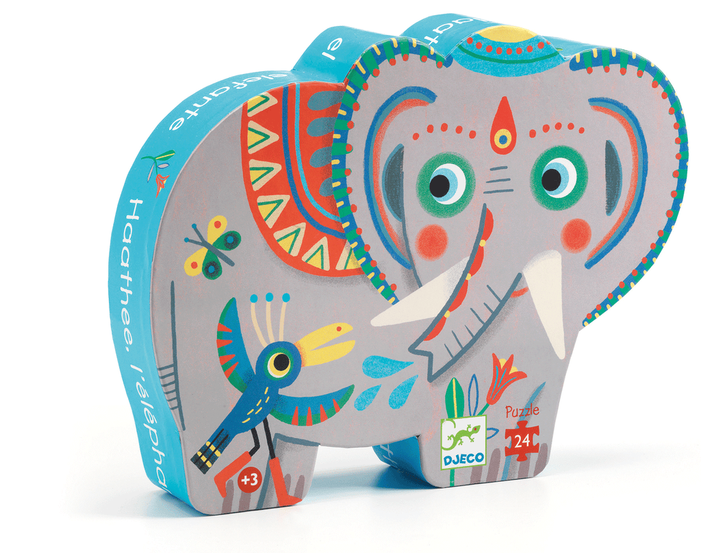 Silhouette Puzzles Haathee, Asian Elephant design by DJECO