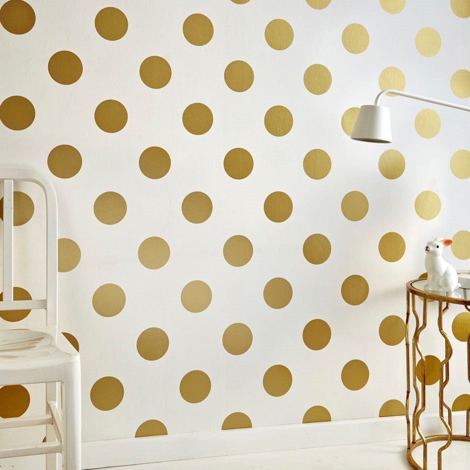 Dotty Wallpaper in Gold from the Kids Collection by Graham & Brown