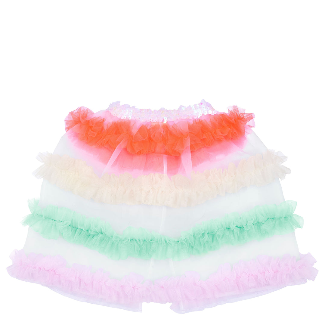 Neon Tulle Ruffle Capelet