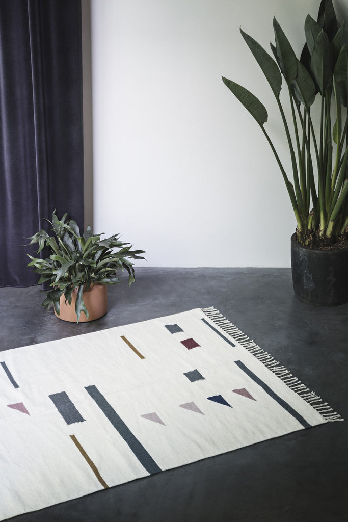 Kelim Rug in Color Triangles by Ferm Living