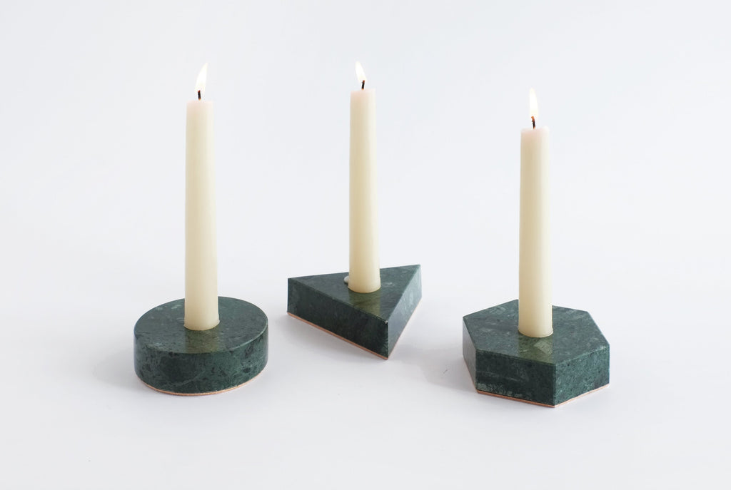 Stone Candle Holder in Forrest in Various Shapes design by FS Objects
