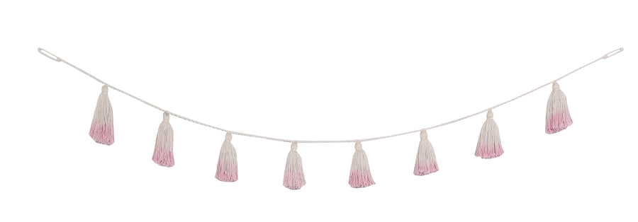 Pom Pom Garland Tie-Dye in Pink design by Lorena Canals