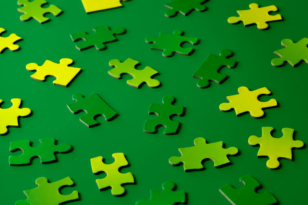 Gradient Puzzle Small in Green & Yellow design by Areaware