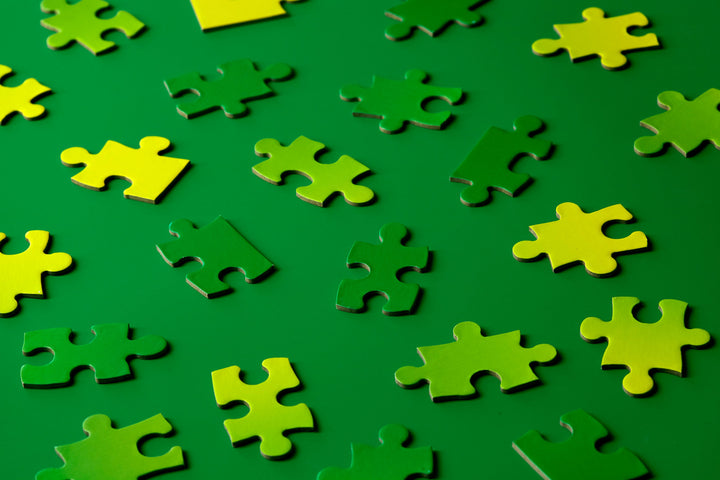 Gradient Puzzle Small in Green & Yellow design by Areaware