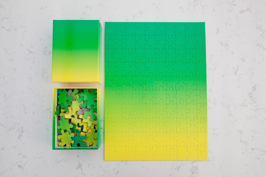 Gradient Puzzle Small in Green & Yellow design by Areaware