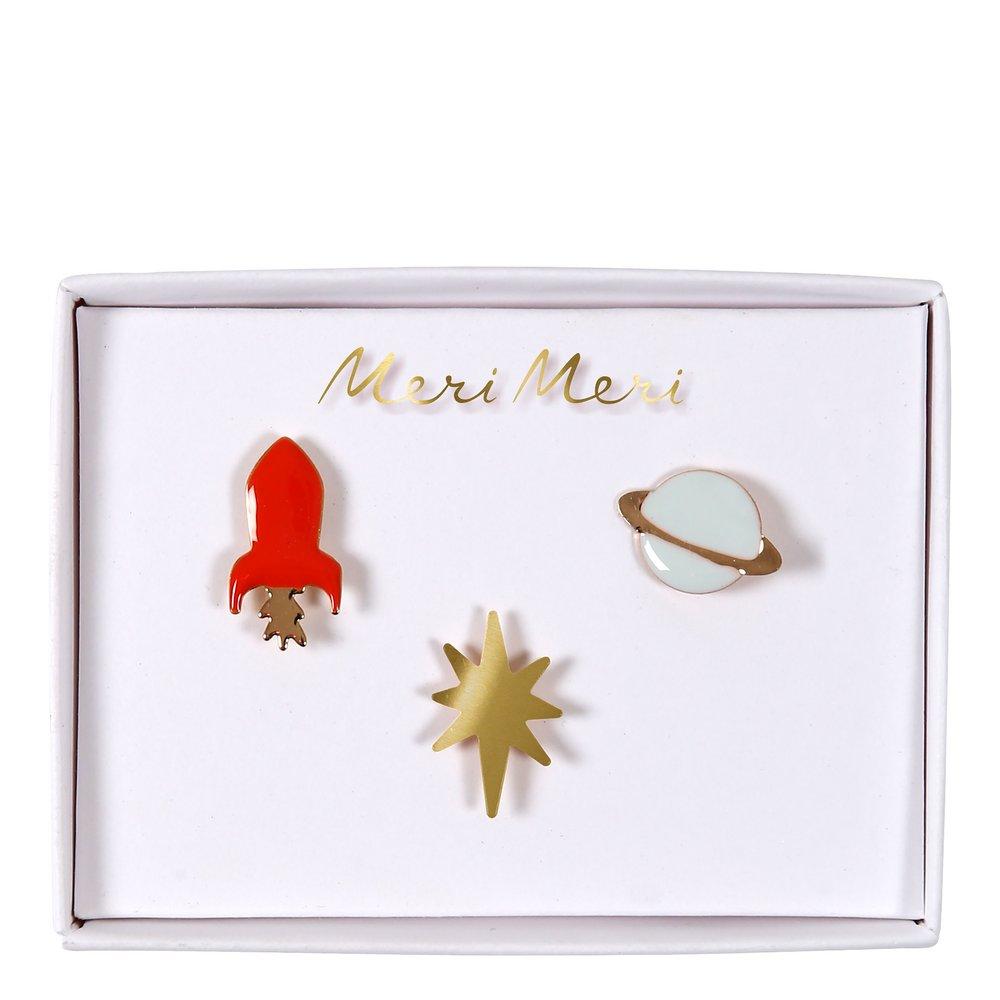 Space Enamel Lapel Pins