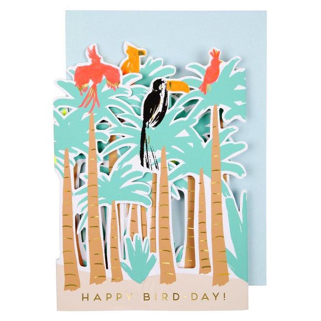 Tropical Bird Concertina Card