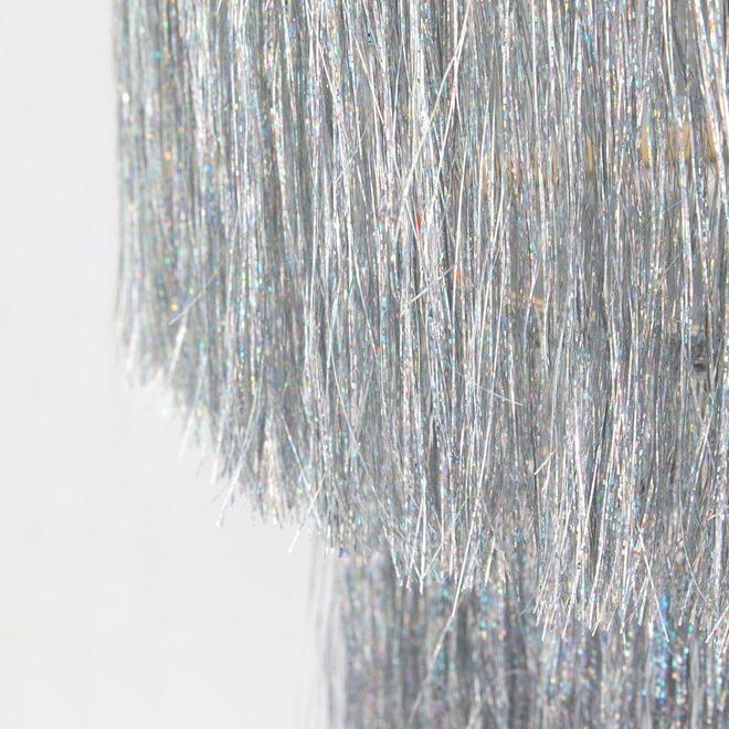 Silver Tinsel Chandelier