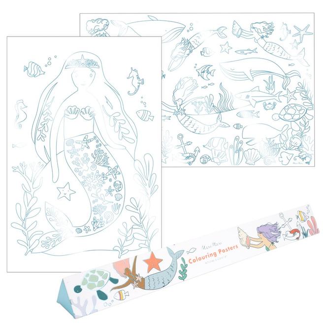 Mermaid Colouring Posters