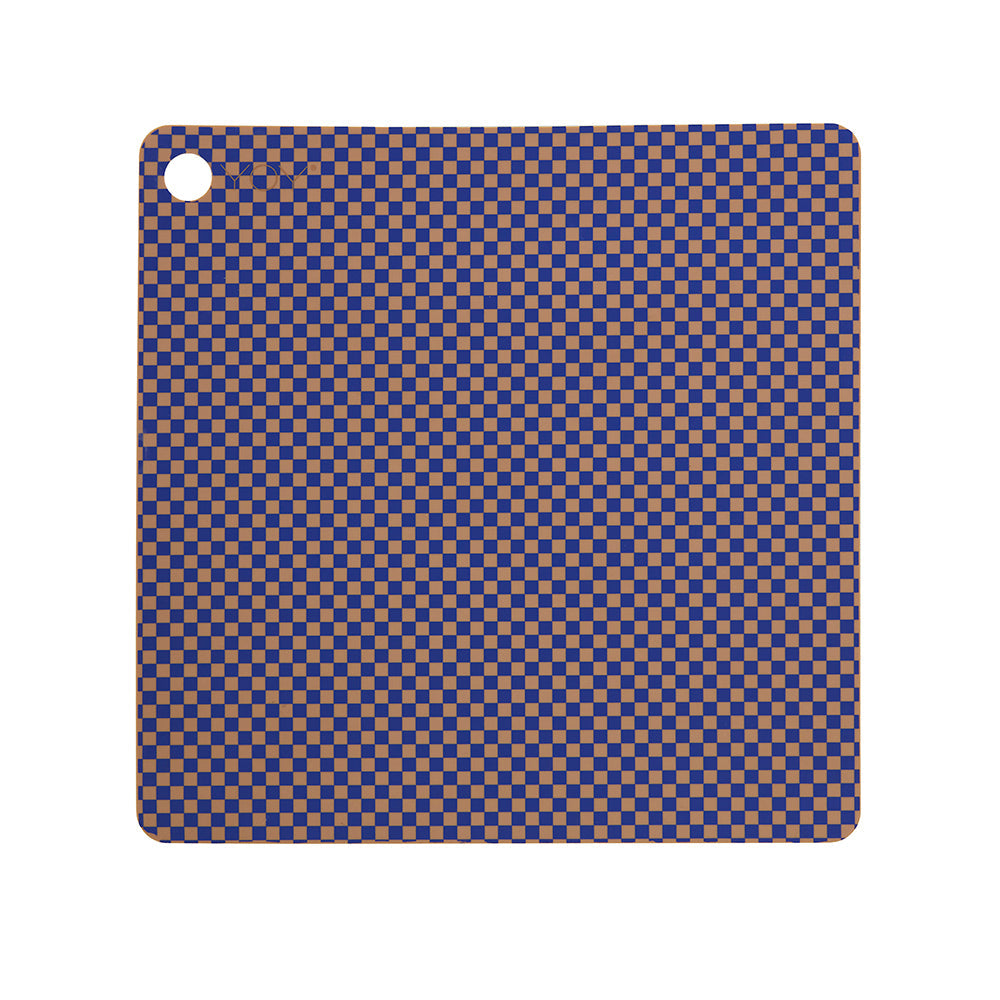 Pack of 2 Placemat Checker in Optic Blue